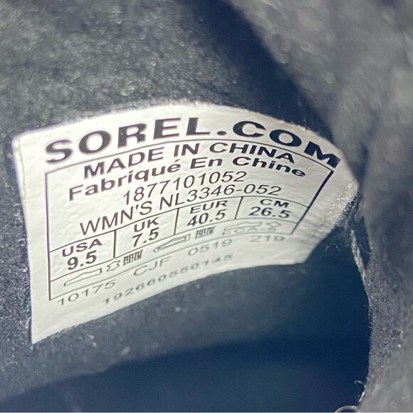 Sorel Joan Of Arc Leather Wedge Chelsea Ankle Boot In Quarry Women’s Size 9.5 - Picture 7 of 7